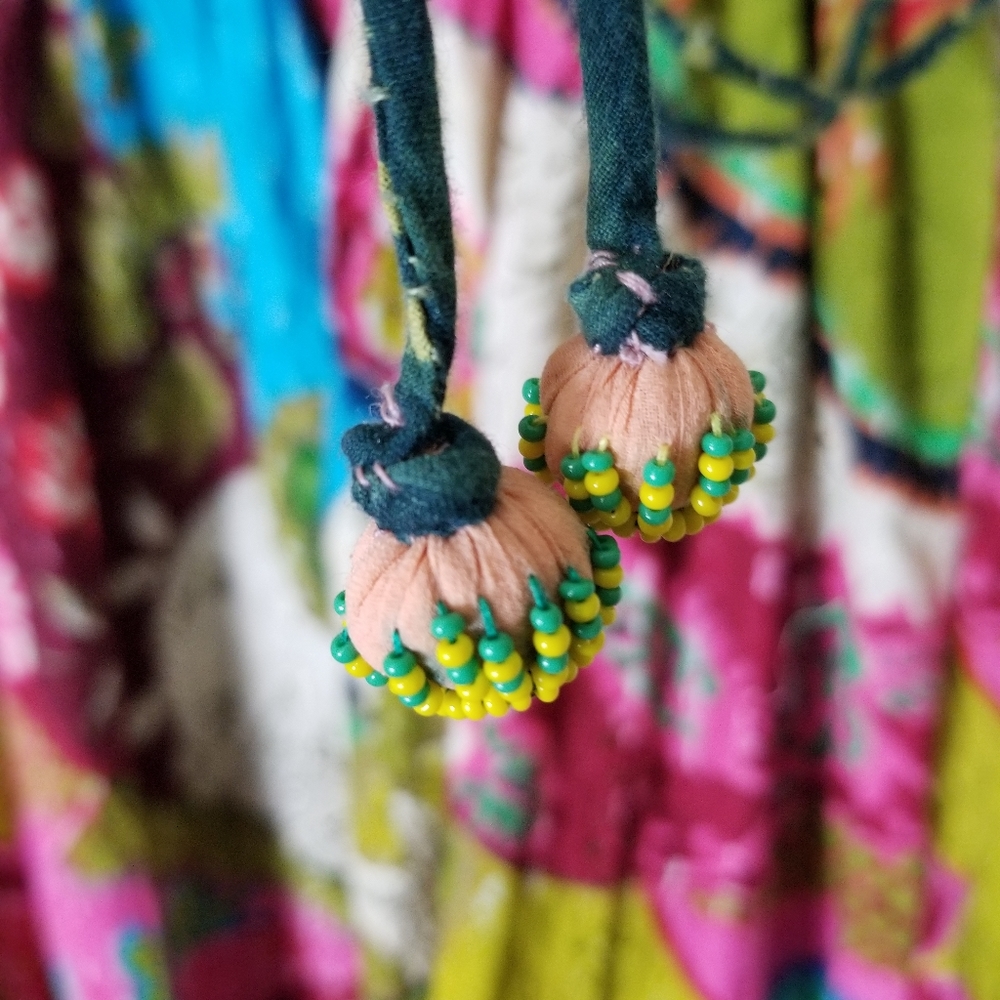 Floral Multicolored Multimedia Patchwork Boho Sho… - image 8